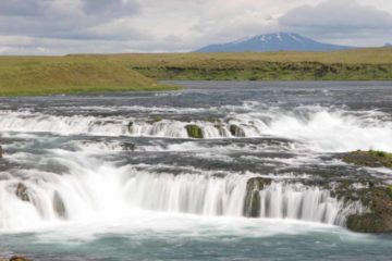 AEgissufoss was a wide river-type waterfall that I found interesting because I was able to photograph it with Mt Hekla in the background.  Mt Hekla was said to be one of the more active volcanoes...