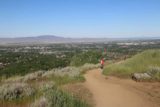 Adams_Falls_039_05272017 - Looking back at some hiker making his way back to the Adams Canyon Trailhead with Layton and Great Salt Lake in the distance