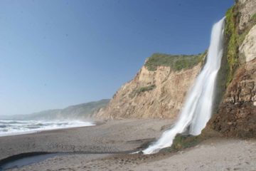 Alamere Falls is one of those waterfalls that will probably stay in our memories for a very long time.  When we close ours eyes to envision a waterfall spilling onto a beach...