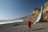 Alamere_Falls_165_04082010 - Context of Julie checking out Alamere Falls from its base during our April 2010 visit. Notice how we were all alone on our visit