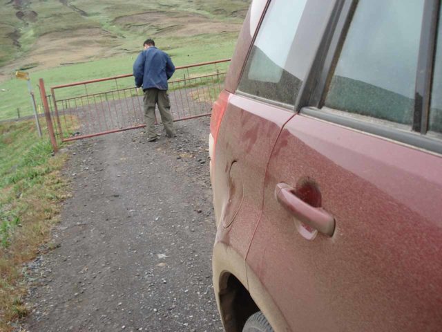 Aldeyjarfoss_001_jx_06282007 - This was the gate where I had to leave the car to open the gate, get back in the car to drive through it, then leave the car to close the gate before I got back in the car to drive again