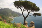 Amalfi_Coast_056_20130519 - Some trees fronting a view of Amalfi Coast from Villa Rufolo