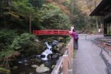 Amida_Falls_006_10212016 - Mom checking out an attractive cascade beneath a bridge by the start of the walk for the Amidagataki Waterfall