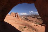 Arches_NP_204_04192017 - View of Delicate Arch through the little window before the end of the Delicate Arch Trail
