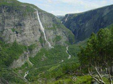 It seemed to Julie and I that a very underappreciated part of Eikesdalen Valley was further up the valley from the famous Mardalsfossen.  This was where we found a plethora of big but unnamed...