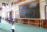 Austin_158_03112016 - Tahia checking out a mural depicting a graphic scene during the Alamo or the Battle at San Jacinto
