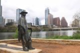 Austin_355_03112016 - Some statue before the Colorado River as I looked towards the Austin skyline