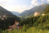 Bad_Gastein_183_07152018 - Looking over the Bad Gastein town from a masterpiece theater (basically a photo frame) somewhere east of the bridge over the brink of the Bad Gastein Waterfalls
