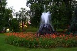 Baden_Baden_099_06222018 - Fountains and roses still going in the evening at the Lichtentaller Allee in Baden-Baden