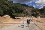 Bailey_Canyon_Falls_016_01212017 - Julie and Tahia making their way past the dam and onto the hiking trail leading to the Bailey Canyon Falls among other things