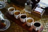 Bali_Pulina_057_06182022 - Looking down at the various flavors of coffees served up at the Bali Pulina Coffee Tour