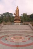 Ban_Tian_Yan_057_10302016 - A lotus flower pattern fronting the steps and the Big Buddha statue at the Ban Tian Yan complex