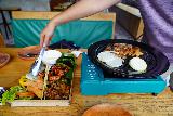 Bantu_Lantang_117_06192022 - Self-cooking the Korean BBQ-style food served up at the warung in the Pelaga Eco Park