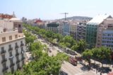 Barcelona_1086_06222015 - Looking down towards Passeig de Gracia from the rooftop of Casa Mila