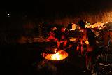 Bass_Lake_018_08162019 - The kids and dad roasting marshmallows to make campfire smores at Bass Lake