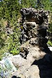 Benham_Falls_078_06272021 - Checking out a rock pillar at the precarious outcrop overlooking Benham Falls