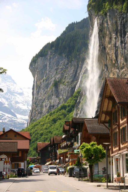 Bernese_Oberland_272_06082010 - Passing through the town of Lauterbrunnen while getting closer to Staubbach Falls