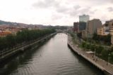 Bilbao_156_06132015 - Looking east away from the Guggenheim Bilbao museum along the Ria de Bilbao from the busy road bridge