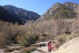 Bonita_Falls_15_008_12312015 - Julie and Tahia descending towards Lytle Creek in lower flow on our second visit here in late December 2015