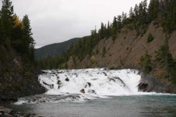Bow Falls was a wide river waterfall situated in the backside of the town of Banff.  Given how relatively easy it was to visit this waterfall, it was the first one we saw during our September 2010...