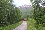Bredekfossen_031_07082019 - Walking the narrow road towards this farm before a sign intercepted me and directed me onto the Telegrafsruta