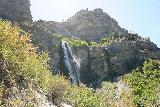 Bridal_Veil_Falls_Provo_020_08102020 - Finally starting to see the tallest drop of Bridal Veil Falls as I approached its base, but as you can see, the mid-day sun was not kind to me during my August 2020 visit
