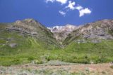 Bridal_Veil_Falls_Provo_049_05282017 - Looking back in the opposite direction of Bridal Veil Falls towards some interesting striated mountains on the opposite side of Provo Canyon