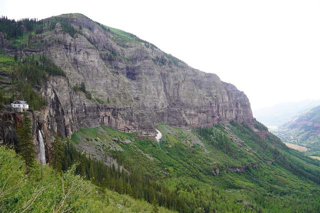Bridal_Veil_Falls_Telluride_428_07222020 - The context of Bridal Veil Falls on the far left with Telluride on the far right