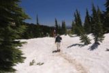 Bumpass_Hell_051_07122016 - This was one of the more extensive snow patches we had to cross before descending down to Bumpass Hell