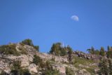 Bumpass_Hell_341_07122016 - Checking out the half moon looming over the cliffs as seen from the Bumpass Hell Trailhead