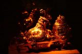 Burg_Eltz_103_06172018 - Focused on one of the golden trinkets stored in the treasury at Burg Eltz