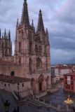 Burgos_247_06122015 - Twilight view towards the Burgos Cathedral just as it was raining outside