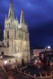 Burgos_279_06122015 - Night view towards the impressive Burgos Cathedral from our room