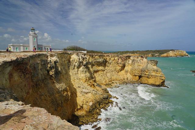 Cabo_Rojo_032_04172022 - Salto Curet one of the closer waterfalls to the far southwestern tip of Puerto Rico at Cabo Rojo, which was where we witnessed sea cliffs near this lighthouse (shown here), a dirty beach (Playa Sucia), and a sea arch among others