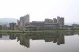 Caerphilly_Castle_195_09062014 - Reflections in the moat of Caerphilly Castle