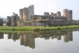 Caerphilly_Castle_215_09062014 - Reflections in the moat of Caerphilly Castle