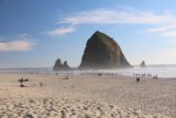 Cannon_Beach_17_007_08172017 - Contextual late afternoon look at the attractive Cannon Beach and the Haystack Rocks
