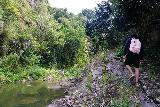 Canon_de_San_Cristobal_066_04202022 - Ricardo at a climbing part of the trail alongside the creek cutting through the floor of Canon de San Cristobal