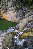 Canon_de_San_Cristobal_076_04202022 - Portrait look across the profile of the top part of La Cabra Falls in Canon de San Cristobal