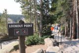 Canyon_North_Rim_059_08102017 - Walking by the Lookout Point sign towards the popular and crowded overlook