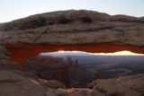 Canyonlands_17_093_04212017 - Beautiful colors starting to show underneath Mesa Arch