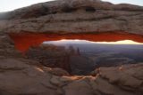 Canyonlands_17_096_04212017 - Beautiful colors starting to show underneath Mesa Arch after sunrise