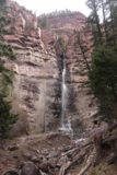Cascade_Falls_Ouray_017_04172017 - View of the Lower Cascade Falls in Ouray from the shorter walk to the sheltered lookout