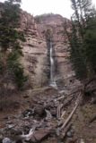 Cascade_Falls_Ouray_026_04172017 - Full contextual look from the bridge towards the Lower Cascade Falls in Ouray