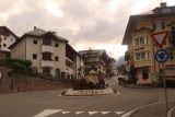 Cascata_di_Tervela_082_07162018 - The roundabout within the town of Santa Cristina, Italy, where the road on the right went to the Mt Pana Chairlift