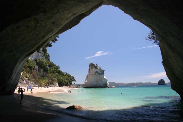 The scenic coastal hike to the famed Cathedral Cove was near the Villa Toscana Lodge