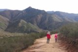 Cedar_Creek_Falls_031_01072017 - Tahia and Julie descending into the San Diego River Gorge where we can also start to see the trail coming in from the Julian side en route to the Cedar Creek Falls