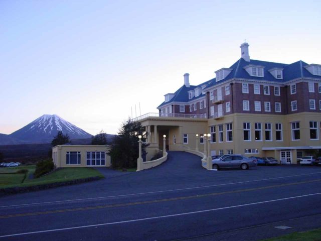 We had to eat the no show cost of not staying in our pre-booked motel in Ohakune so we could stay right in the action at the Chateau Tongariro, especially when the weather finally cleared up for us to do the Tongariro Crossing hike