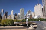 Chicago_210_10072015 - Contextual view of the Guggenheim-Bilbao-like bridge fronting the Chicago skyline
