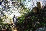 Chiquito_Falls_159_12312021 - Going past a few more boulders strewn alongside the upper reaches of the Chiquito Trail during our December 2021 visit